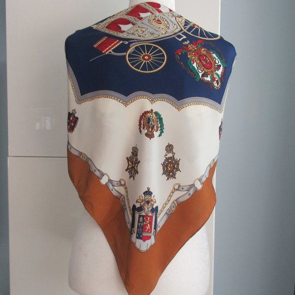 Carriage Silky Satin Square Scarf 30" x 31" Multicolor - Picture 3 of 15